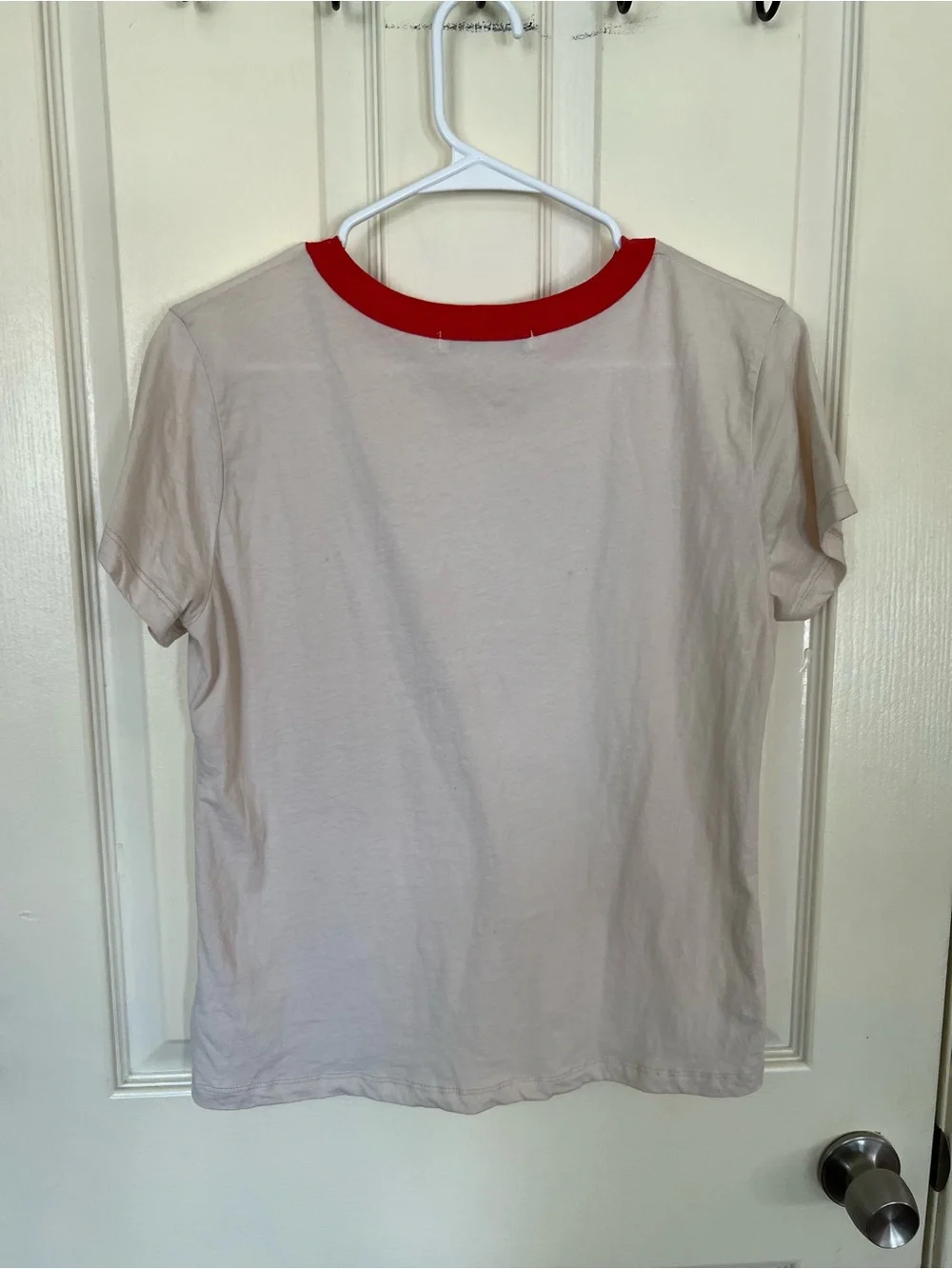 Anthropologie Letluv Red Heart Graphic Ringer Tee Large USA Made - Picture 7 of 7